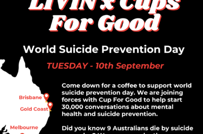 LIVIN x Cups For Good on World Suicide Prevention Day